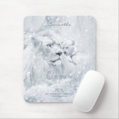 Winter Dreams, White Lion Father & Cub op Ice - Muismat (Met muis)