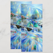 Winter Dreamscape Bladwijzer Menu (Voorkant / Achterkant)