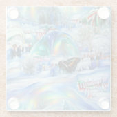 Winter Dreamscape Glazen Onderzetter (Achterkant)