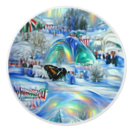 Winter Dreamscape Keramische Knop