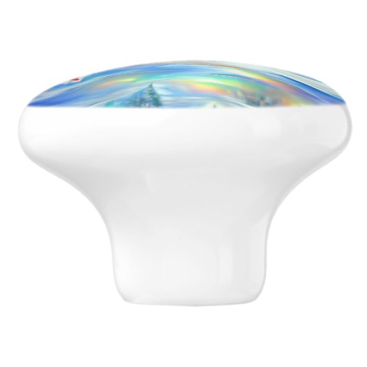 Winter Dreamscape Keramische Knop (Zijkant)