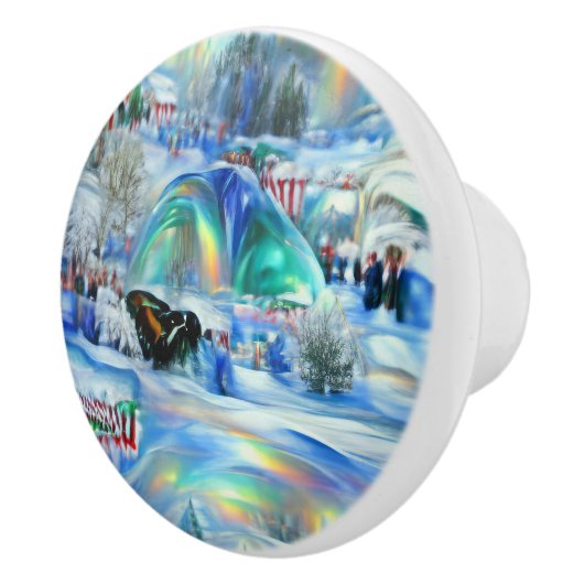 Winter Dreamscape Keramische Knop (Rechts)