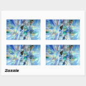 Winter Dreamscape Rechthoekige Sticker (Vel)