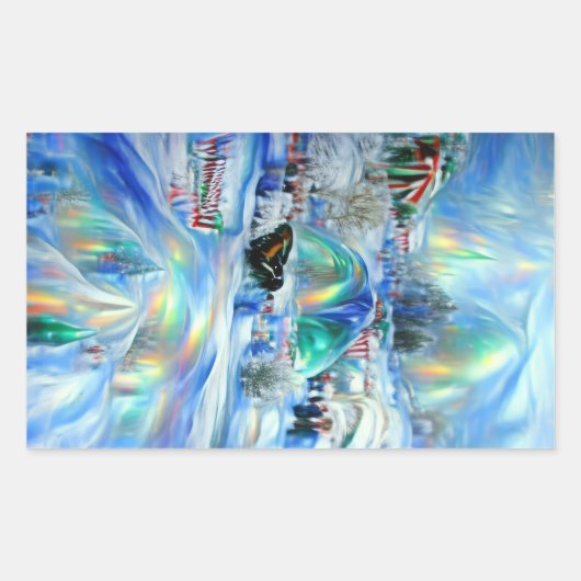 Winter Dreamscape Rechthoekige Sticker (Voorkant)