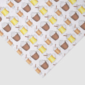 Winter Drinken Eggnog Hot Cacao Rum Kerst Tissuepapier (Detail)