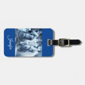 Winter Drivers Foto van het prachtige paardenteam Bagagelabel (Voorkant horizontaal)