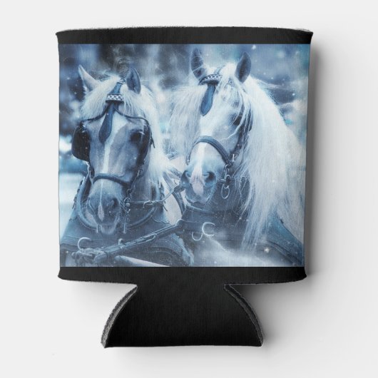 Winter Drivers Foto van het prachtige paardenteam Blikjeskoeler (Voorkant)