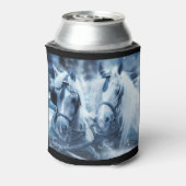 Winter Drivers Foto van het prachtige paardenteam Blikjeskoeler (Blikje Achterkant)