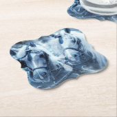 Winter Drivers Foto van het prachtige paardenteam Kartonnen Onderzetters (Gekanteld)