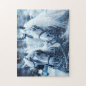 Winter Drivers Foto van het prachtige paardenteam Legpuzzel (Verticaal)