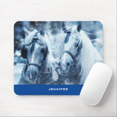 Winter Drivers Foto van het prachtige paardenteam Muismat (Met muis)