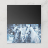 Winter Drivers Foto van het prachtige paardenteam Plaatskaartje (Buitenkant ongevouwen)