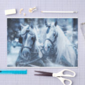 Winter Drivers Foto van het prachtige paardenteam Tissuepapier (Craft)