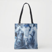 Winter Drivers Foto van het prachtige paardenteam Tote Bag (Voorkant)