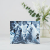 Winter Driving Foto Hallo Briefkaart (Staand voorkant)