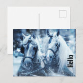 Winter Driving Foto Hallo Briefkaart (Voorkant / Achterkant)