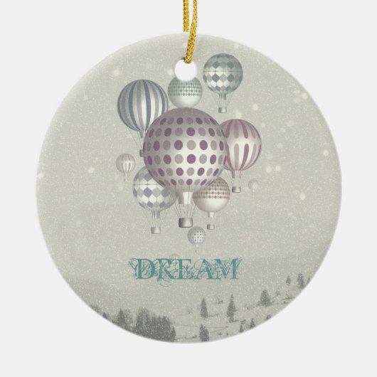 Winter-droomkerstversiering Keramisch Ornament (Voorkant)
