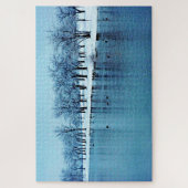 Winter Duck Pond Scene 1014 Piece Puzzle Legpuzzel (Verticaal)