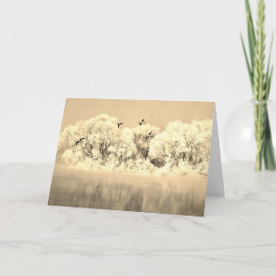 WINTER DUCKS IN FLIGHT Folders Note Card Notitiekaartje