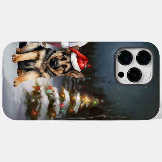 Winter Duitse Herder Caravan Kerstavontuur Case-Mate iPhone Case (Achterkant (horizontaal))