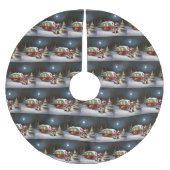 Winter Duitse Herder Caravan Kerstavontuur Kerstboom Rok (Voorkant)