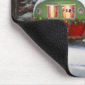 Winter Duitse Herder Caravan Kerstavontuur Muismat (Hoek)