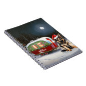 Winter Duitse Herder Caravan Kerstavontuur Notitieboek (Rechterzijde)