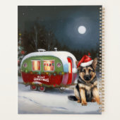 Winter Duitse Herder Caravan Kerstavontuur Planner (Achterkant)