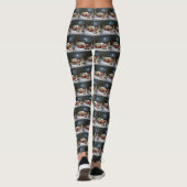 Winter Duitse Herderskaravaan Kerstavontuur Leggings (Achterkant)