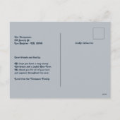 Winter Dusk New Year Retro Modern Blue Photo Feestdagenkaart (Achterkant)