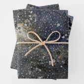 Winter Dusk Night Sky Silver Snowfall Inpakpapier Vel (In situ)