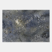 Winter Dusk Night Sky Silver Snowfall Inpakpapier Vel (Voorkant 3)