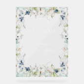 Winter Dusty Blue Floral Lijst Vrijgezellenfeest Acryl Bord (Voorkant)