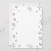 Winter Dusty Green Sprinkle Snowflakes Baby Shower Kaart (Achterkant)