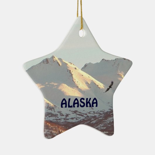 Winter Eagle Keramisch Ornament (Rechts)