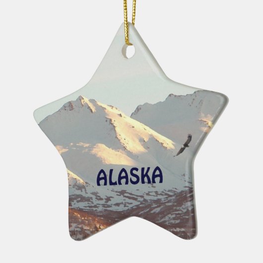 Winter Eagle Keramisch Ornament (Links)