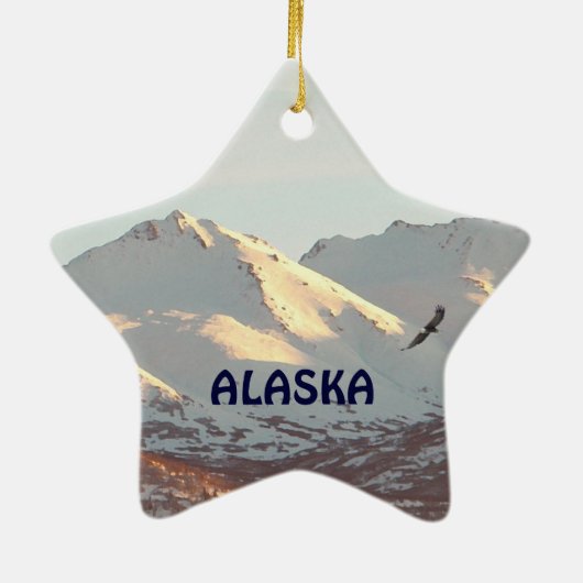 Winter Eagle Keramisch Ornament (Achterkant)