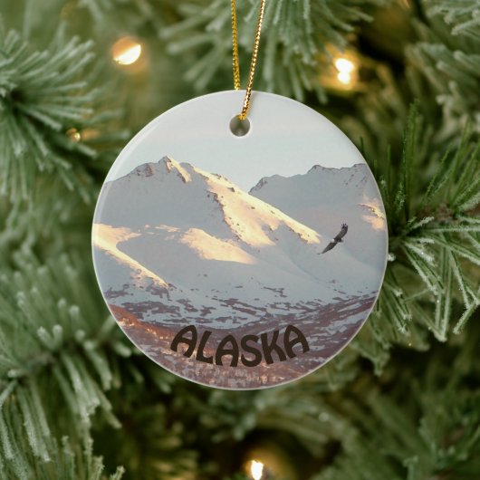 Winter Eagle Keramisch Ornament (Boom)