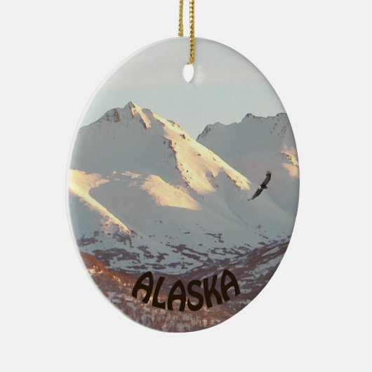 Winter Eagle Keramisch Ornament (Rechts)