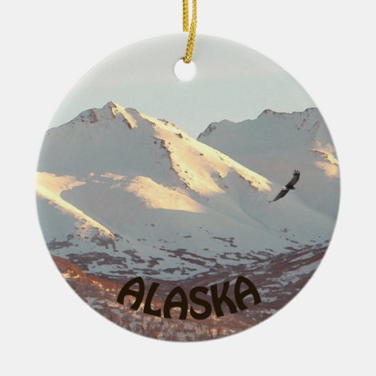 Winter Eagle Keramisch Ornament (Voorkant)