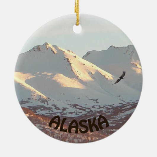 Winter Eagle Keramisch Ornament (Achterkant)