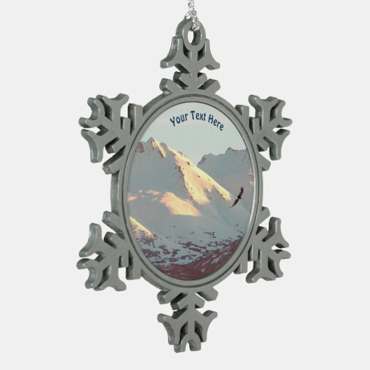 Winter Eagle Tin Sneeuwvlok Ornament (Links)