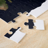 Winter Earth Geografische Wereld Atlas Map Legpuzzel (Zijkant)