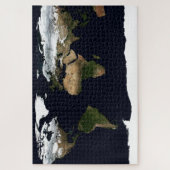 Winter Earth Geografische Wereld Atlas Map Legpuzzel (Verticaal)