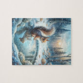 Winter Eekhoorn Puzzel (Horizontaal)