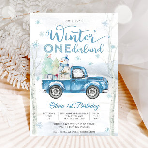 Winter EENderland Verjaardagsuitnodiging Kaart