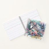 Winter eenhoorn magische scène 1 - personaliseren notitieboek (Binnen)