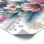 Winter Eenhoorn Magische Scène 1 Poster (Hoek)