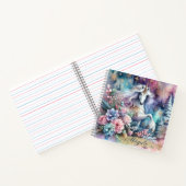 Winter eenhoorn magische scène 4 - personaliseren notitieboek (Binnen)