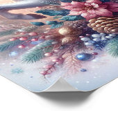 Winter Eenhoorn Magische Scène 5 Poster (Hoek)